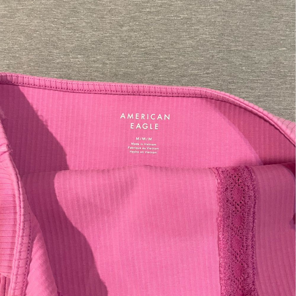 American Eagle Pink Halter Top Size Medium Y2K Summer - Picture 3 of 7